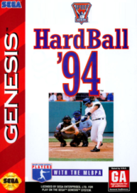 Hardball '94 PAL Sega Mega Drive PAL box art